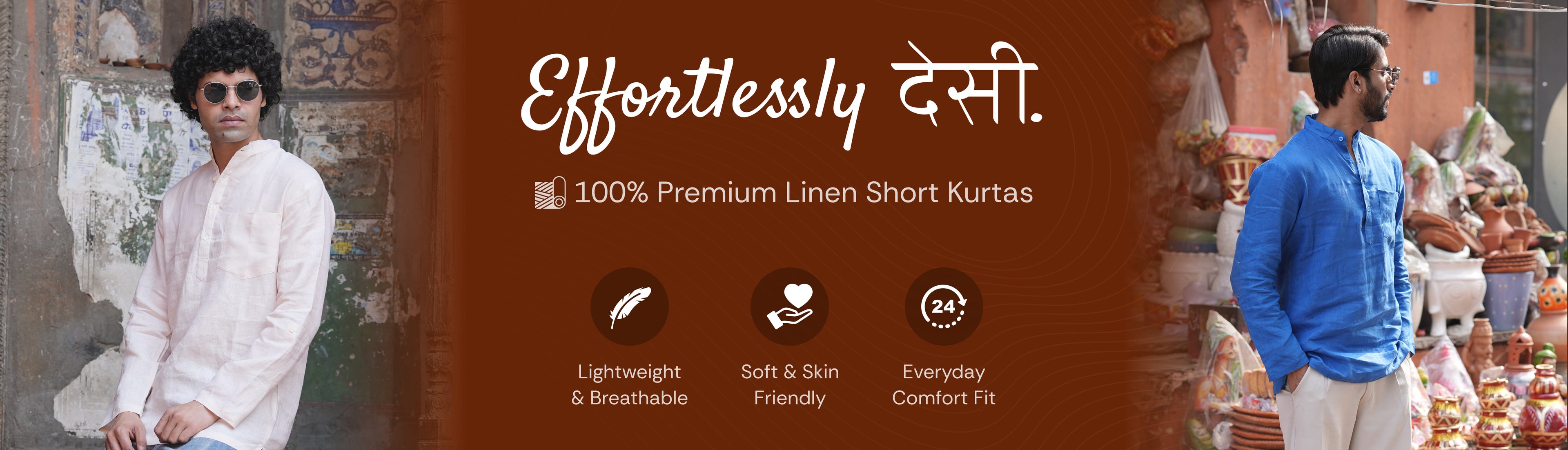 Linen short kurta collection by Mr.Saa (Mr.सा)